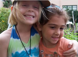 Two participants in the Deerfield Beach Elementary School Butterfly Garden restoration project